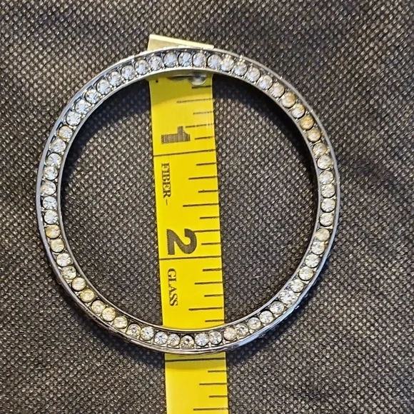 Silver Rhinestone Bangle - Picture 4 of 7